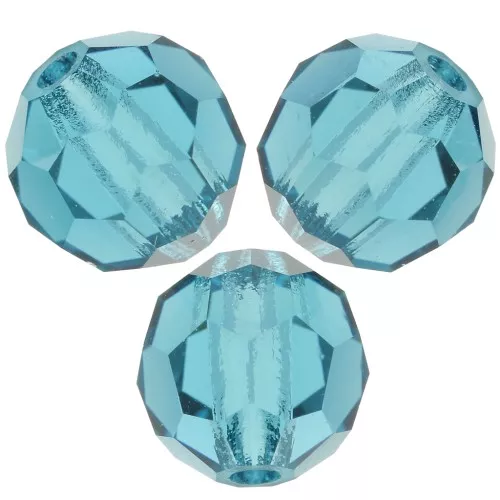 Perle sfaccettate rotonde Preciosa -Round Bead 4 mm - Indicolite x20