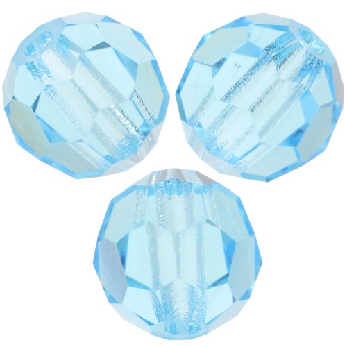 Perline sfaccettate rotonde Preciosa - Round Bead 4 mm - Aqua Bohemica x20