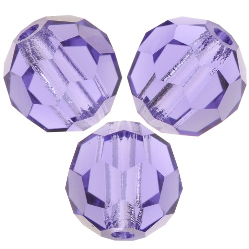 Perline tonde sfaccettate Preciosa - Round Bead 5 mm - Tanzanite x15