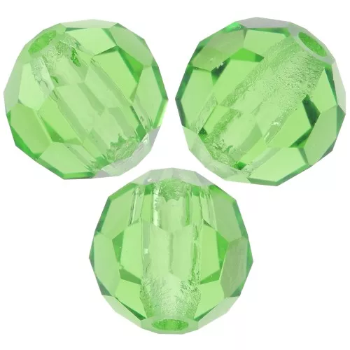 Perline rotonde sfaccettate Preciosa - Round Bead 5 mm - Peridot x15