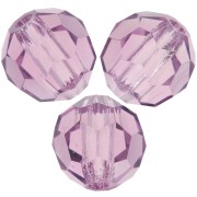 Perline sfaccettate rotonde Preciosa -Round Bead 5 mm -Light Amethyst x15