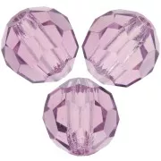 Perline sfaccettate rotonde Preciosa -Round Bead 5 mm -Light Amethyst x15