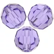 Perline tonde sfaccettate Preciosa - Round Bead 6 mm - Tanzanite x6
