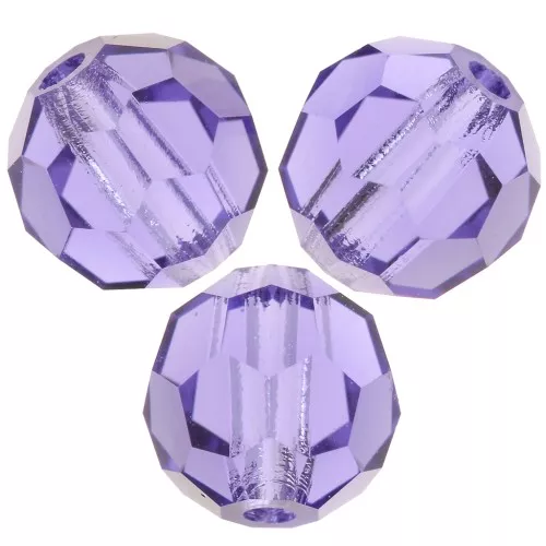Perline tonde sfaccettate Preciosa - Round Bead 6 mm - Tanzanite x6