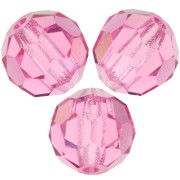 Perline sfaccettate rotonde Preciosa -Round Bead 6 mm - Rosa x6|raw }}
