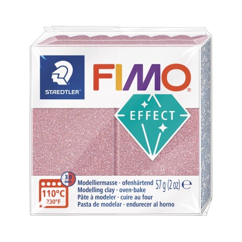 Pasta Fimo Effect 57gr - Glitter oro rosa (n°212)