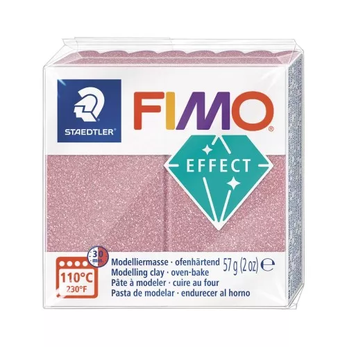Pasta Fimo Effect 57gr - Glitter oro rosa (n°212)