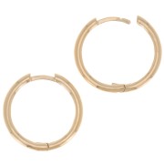 Orecchini a cerchio grande da 20 mm per decorare - placcati oro 3 micron x2|raw }}