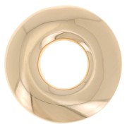 Pendente donuts appiattito 15 mm - placcato oro 3 micron x1|raw }}