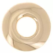 Pendente donuts appiattito 15 mm - placcato oro 3 micron x1