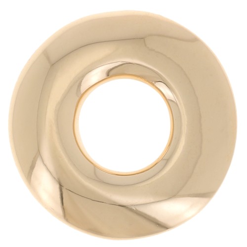 Pendente donuts appiattito 15 mm - placcato oro 3 micron x1