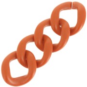 Maglia acrilica ovale ritorta 39x34 mm - Terracotta opaca satinata x1