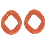 Maglia acrilica ovale ritorta 39x34 mm - Terracotta opaca satinata x1