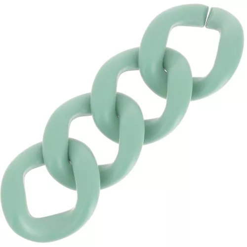 Maglia ovale ritorta in acrilico 39x34 mm - Salvia opaca satinata x1