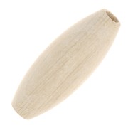 Regalo - Perle en bois ovale - olive en bois brut 40x15 mm - Naturel x1