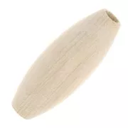 Regalo - Perle en bois ovale - olive en bois brut 40x15 mm - Naturel x1