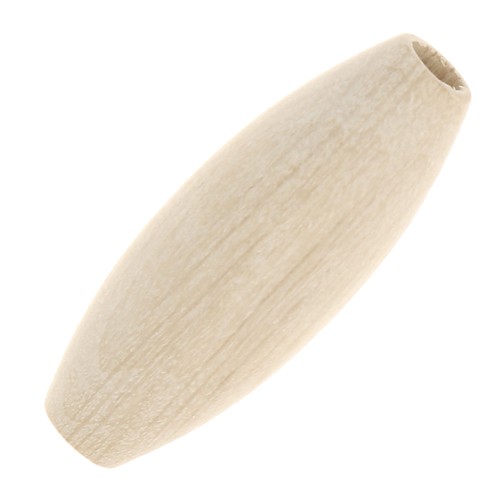 Regalo - Perle en bois ovale - olive en bois brut 40x15 mm - Naturel x1