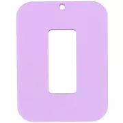 Porpora - Pendente rettangolo cavo in acrilico trasparente 40x30 mm - Viola chiaro x1 Pendente rettangolo cavo in acrilico trasparente 40x30 mm - Viola chiaro x1