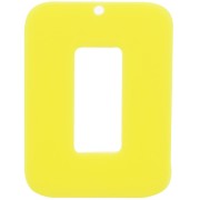 Pendente rettangolare cavo in acrilico opaco 40x30 mm - Giallo fluorescente x1|raw }}
