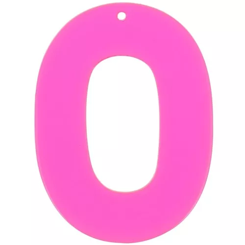 Pendente ovale in acrilico trasparente 47x34 mm - Rosa - Arancione fluorescente x1
