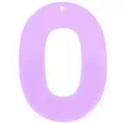 Porpora - Pendente ovale in acrilico trasparente 47x34 mm - Viola chiaro x1 Pendente ovale in acrilico trasparente 47x34 mm - Viola chiaro x1