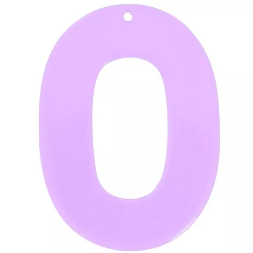 Pendente ovale in acrilico trasparente 47x34 mm - Viola chiaro x1