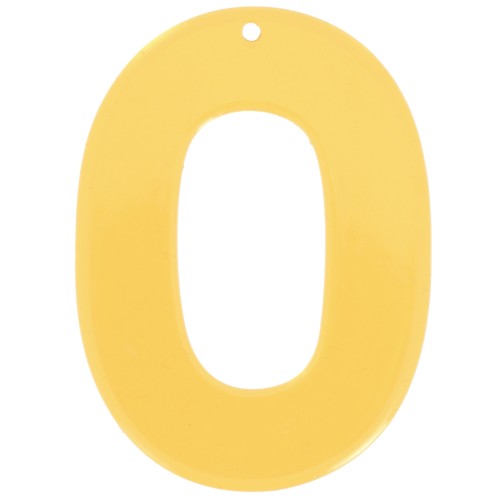 Pendente ovale in acrilico trasparente 47x34 mm - Giallo x1