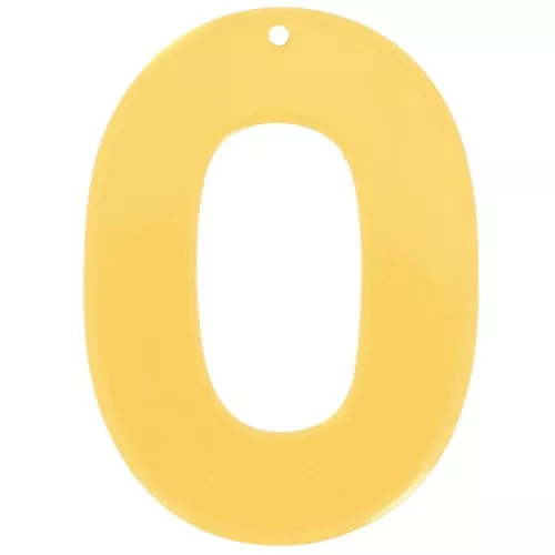 Pendente ovale in acrilico trasparente 47x34 mm - Giallo x1
