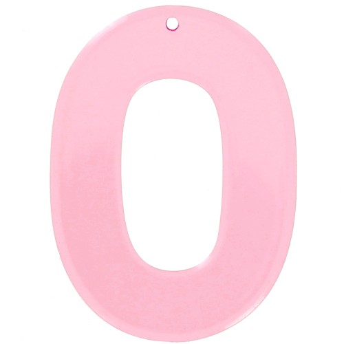 Pendente ovale in acrilico trasparente 47x34 mm - Rosa x1