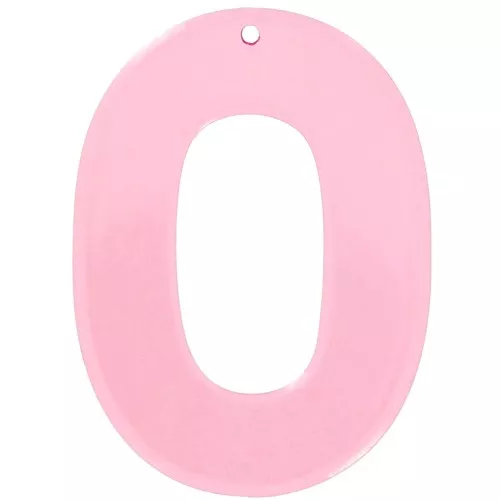 Pendente ovale in acrilico trasparente 47x34 mm - Rosa x1