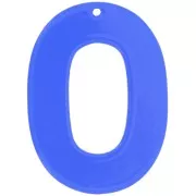 Blu - Pendentif ovale évidé en acrylique transparent 47x34 mm - Bleu électrique x1 Pendentif ovale évidé en acrylique transparent 47x34 mm - Bleu électrique x1