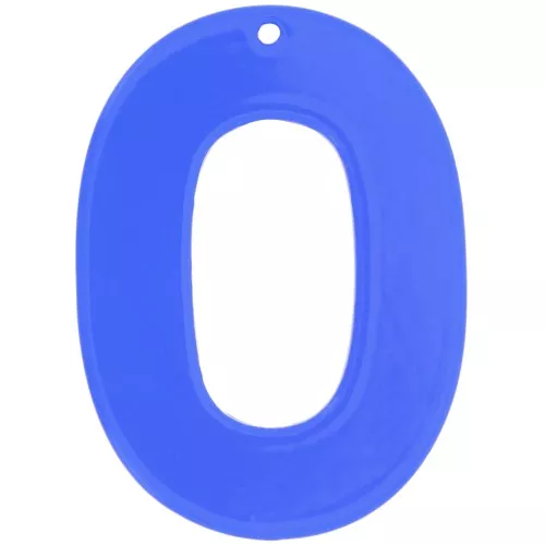 Pendente ovale in acrilico trasparente 47x34 mm - Blu elettrico x1