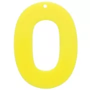 Giallo - Pendentif ovale évidé en acrylique opaque 47x34 mm - Jaune fluo x1 Pendentif ovale évidé en acrylique opaque 47x34 mm - Jaune fluo x1