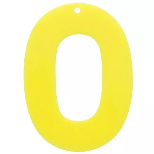 Pendente ovale in acrilico opaque 47x34 mm - Giallo fluorescente x1