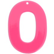 Pendente ovale in acrilico opaque 47x34 mm - Fucsia x1|raw }}