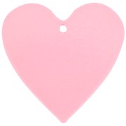 Pendente cuore in acrilico trasparente 31x32 mm - Rosa x1