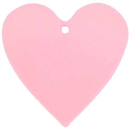 Pendente cuore in acrilico trasparente 31x32 mm - Rosa x1