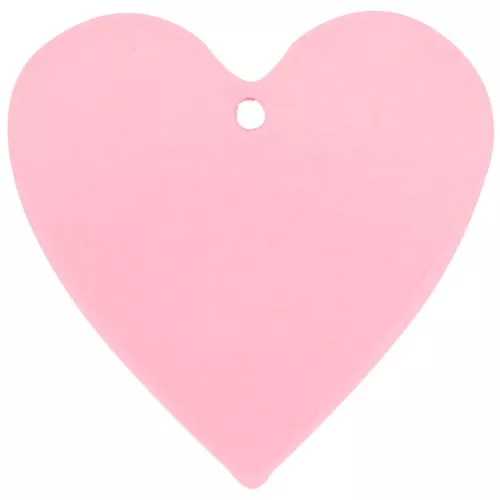 Pendente cuore in acrilico trasparente 31x32 mm - Rosa x1
