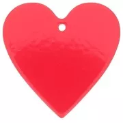 Rosso - Pendentif coeur 31x32 mm en acrylique transparent - Rouge x1 Pendentif coeur 31x32 mm en acrylique transparent - Rouge x1