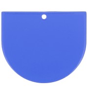 Pendente mezzaluna in acrilico trasparente 29x33 mm - Blu elettrico x1