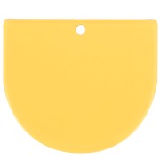 Pendente mezzaluna in acrilico trasparente 29x33 mm - Giallo x1