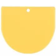 Pendente mezzaluna in acrilico trasparente 29x33 mm - Giallo x1