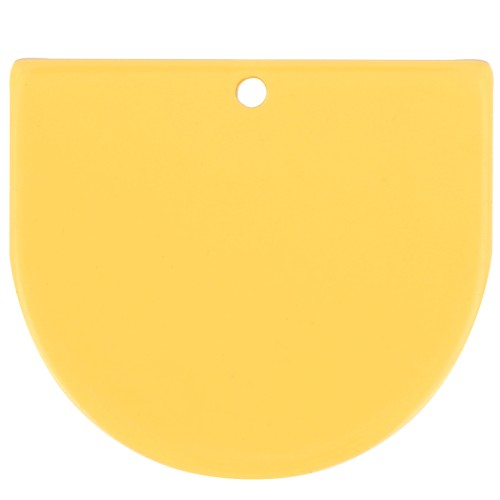Pendente mezzaluna in acrilico trasparente 29x33 mm - Giallo x1