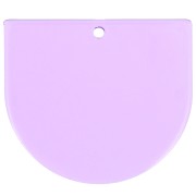 Pendente mezzaluna in acrilico trasparente 29x33 mm - Viola x1