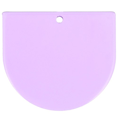 Pendente mezzaluna in acrilico trasparente 29x33 mm - Viola x1
