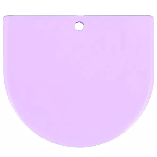 Pendente mezzaluna in acrilico trasparente 29x33 mm - Viola x1