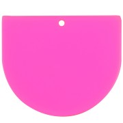 Pendente mezzaluna in acrilico trasparente 29x33 mm - Rosa - arancio neon x1|raw }}