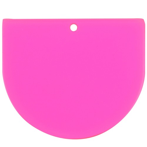 Pendente mezzaluna in acrilico trasparente 29x33 mm - Rosa - arancio neon x1