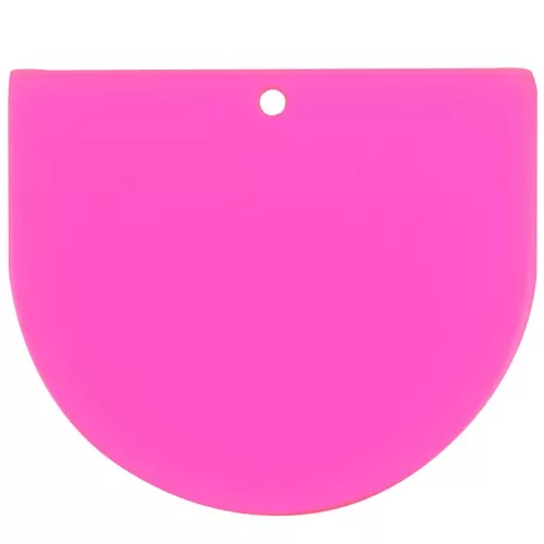 Pendente mezzaluna in acrilico trasparente 29x33 mm - Rosa - arancio neon x1