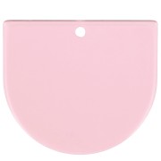 Ciondolo mezzaluna in acrilico trasparente 29x33 mm - Rosa x1|raw }}